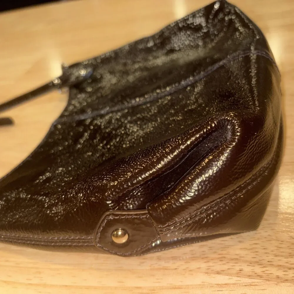 Coach F48252 Ashley Mahogany Brown Patent Leather Y2K Limited Edition Crossbody